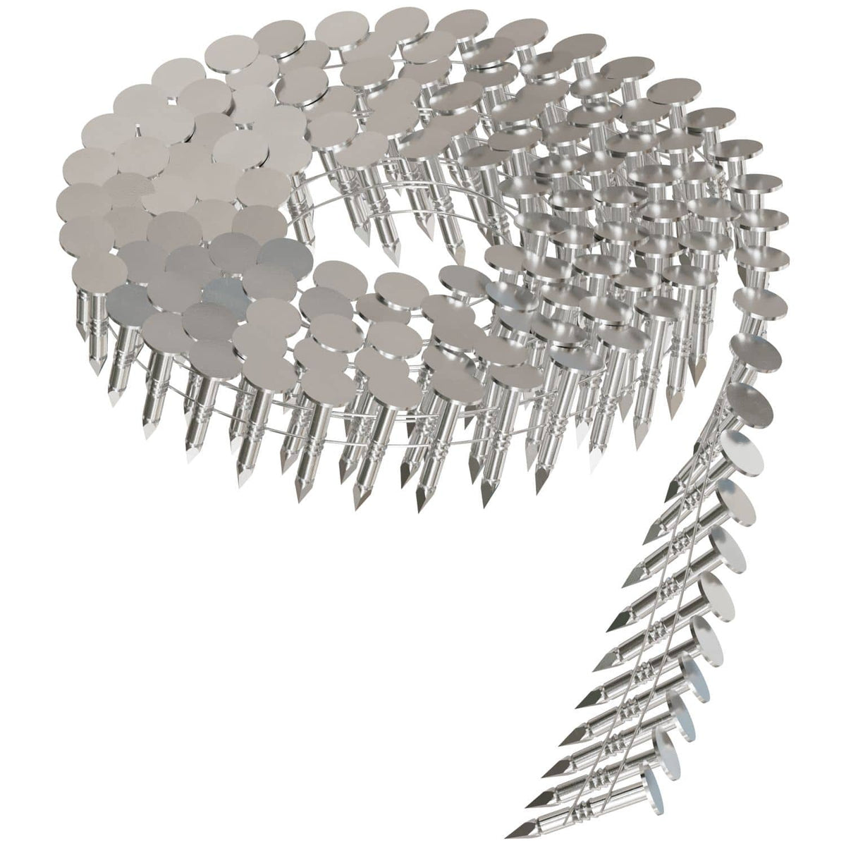 Simpson Strong-Tie T11A100RNJ 15° Wire Coil, Full Round Head, Ring-Shank Roofing Nail, 1-in. Type 316, 3600-Pack