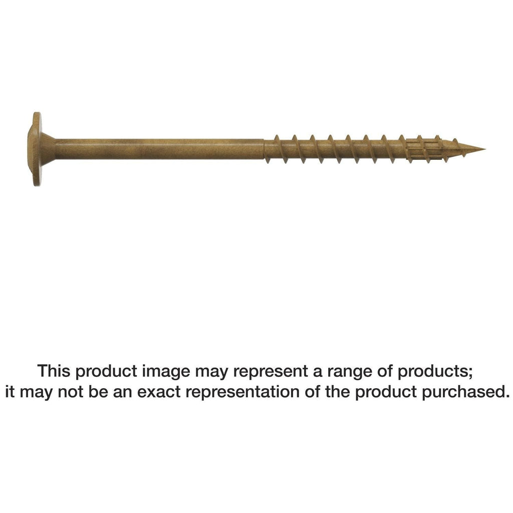 Simpson Strong-Tie CBT08212R200 Wafer-Head Construction Screw, #8 x 2-1/2-in. T20, Quik Guard, Tan, 200-Pack
