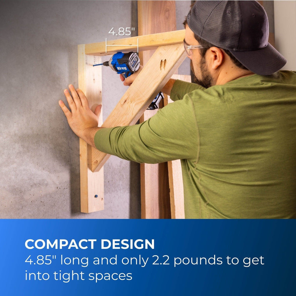 Kreg 20V Ionic Drive 3/8-in. Cordless Compact Impact Wrench, Tool Only (KPTCWR375B)