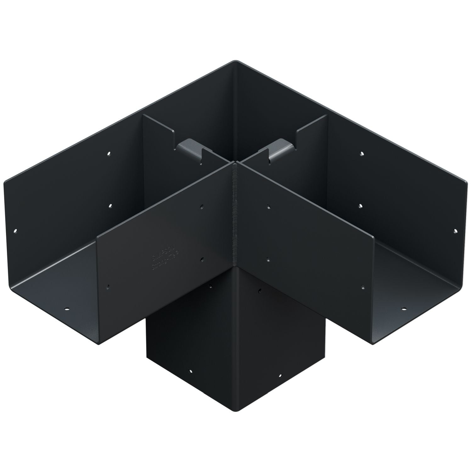 Simpson Strong-Tie SAGE-C66-KT2 Outdoor Accents Sage System Black Powder-Coated Corner Connector for 6x6 with Screws, 2-Pack