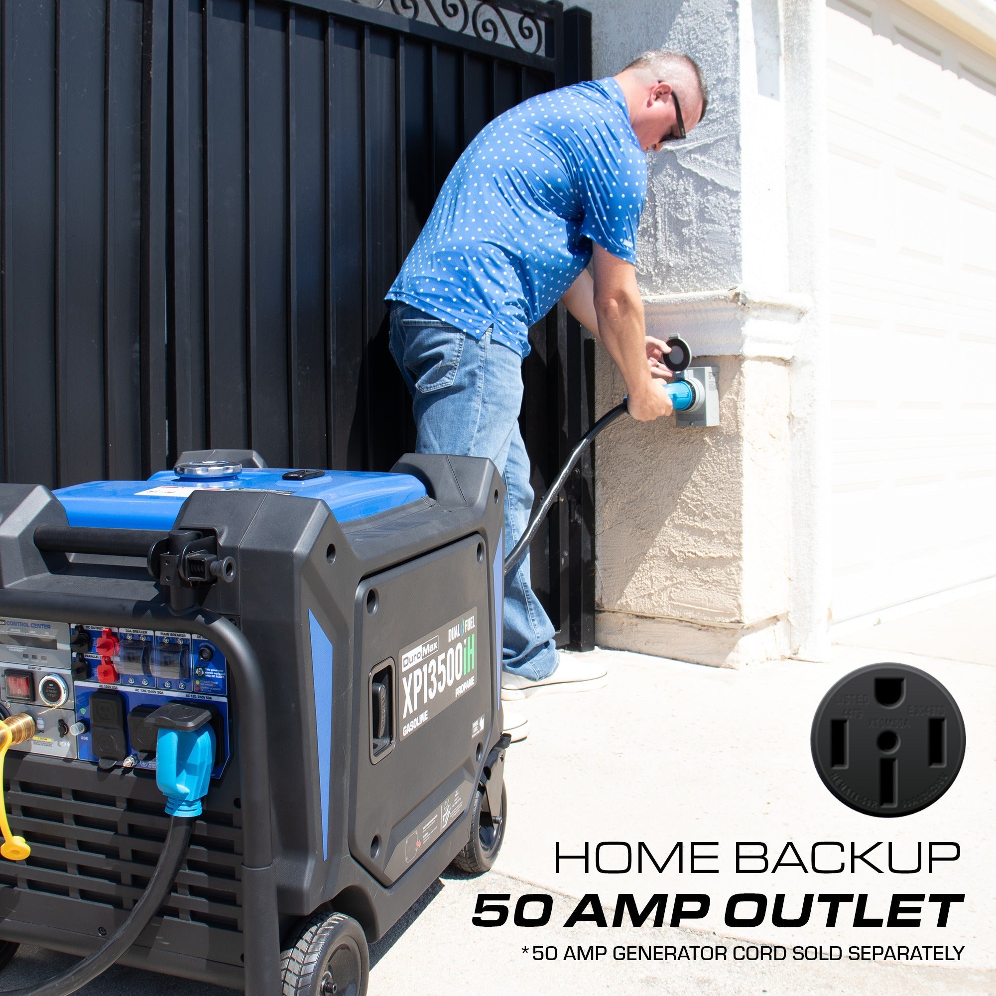 DuroMax XP13500iH 13,500-Watt 550cc Dual Fuel Portable Inverter Generator with CO Alert (XP13500iH)