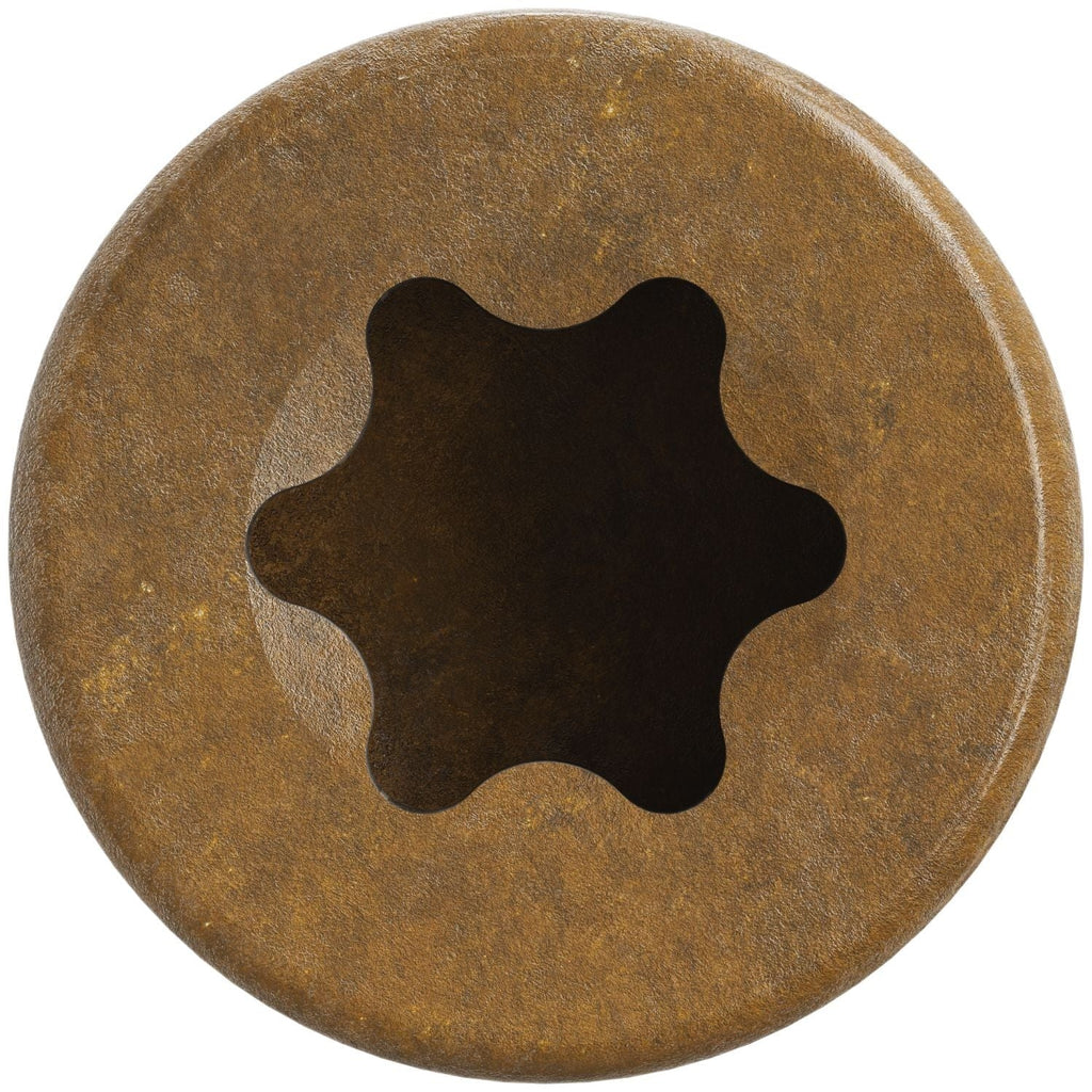 Simpson Strong-Tie FT07300MB Finish Trim Screw, #7 x 3-in. T10, Trim-Head, Quik Guard, Tan, 1750-Pack