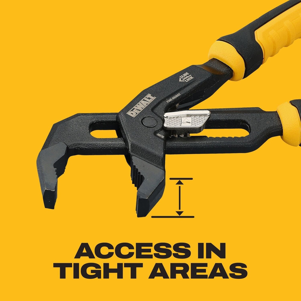 DeWALT DWHT82824 Slidelock 8-in. and 10-in. V-Jaw Plier, 2-Pack