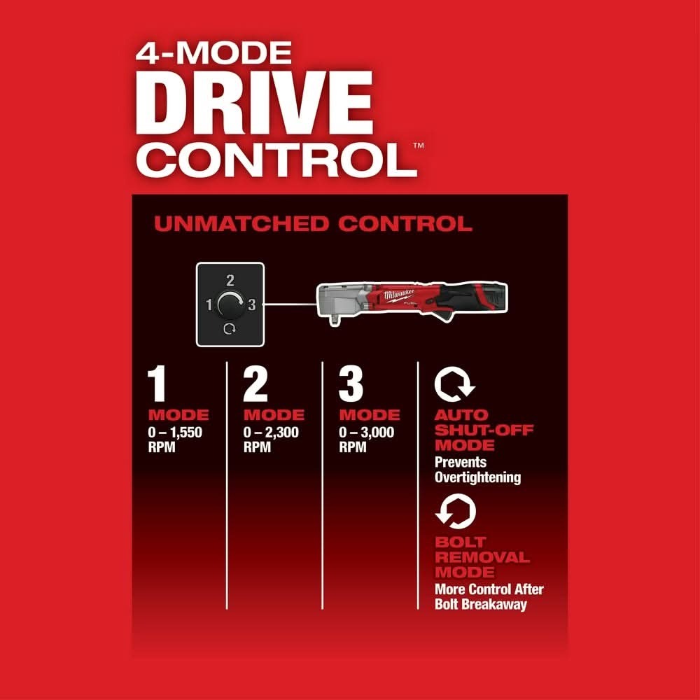 Milwaukee 2564-22 M12 FUEL 3/8-Inch Right Angle Impact Wrench 2.0Ah Kit