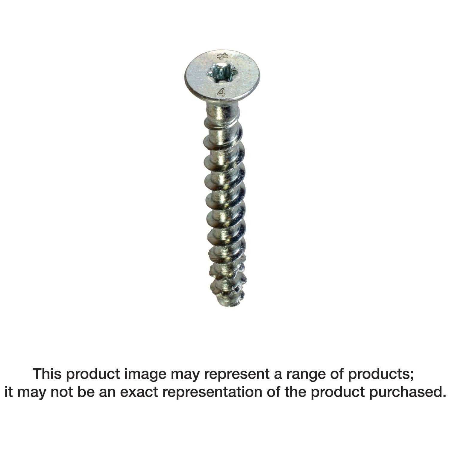 Simpson Strong-Tie THDB25178CS Titen HD 1/4-in. x 1-7/8-in. Zinc-Plated Countersunk Head Heavy-Duty Screw Anchor, 100-Pack