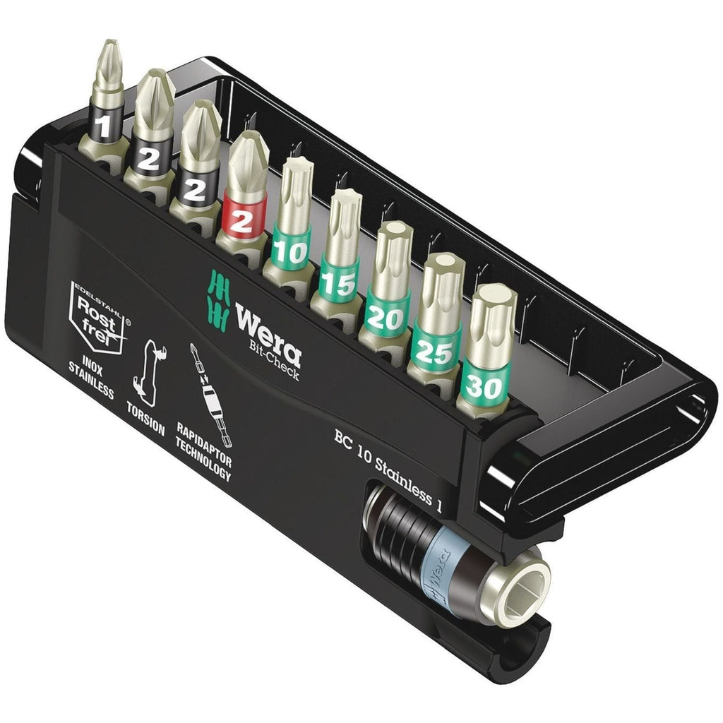 Wera Bit-Check 10 Stainless 1, 10-Pieces