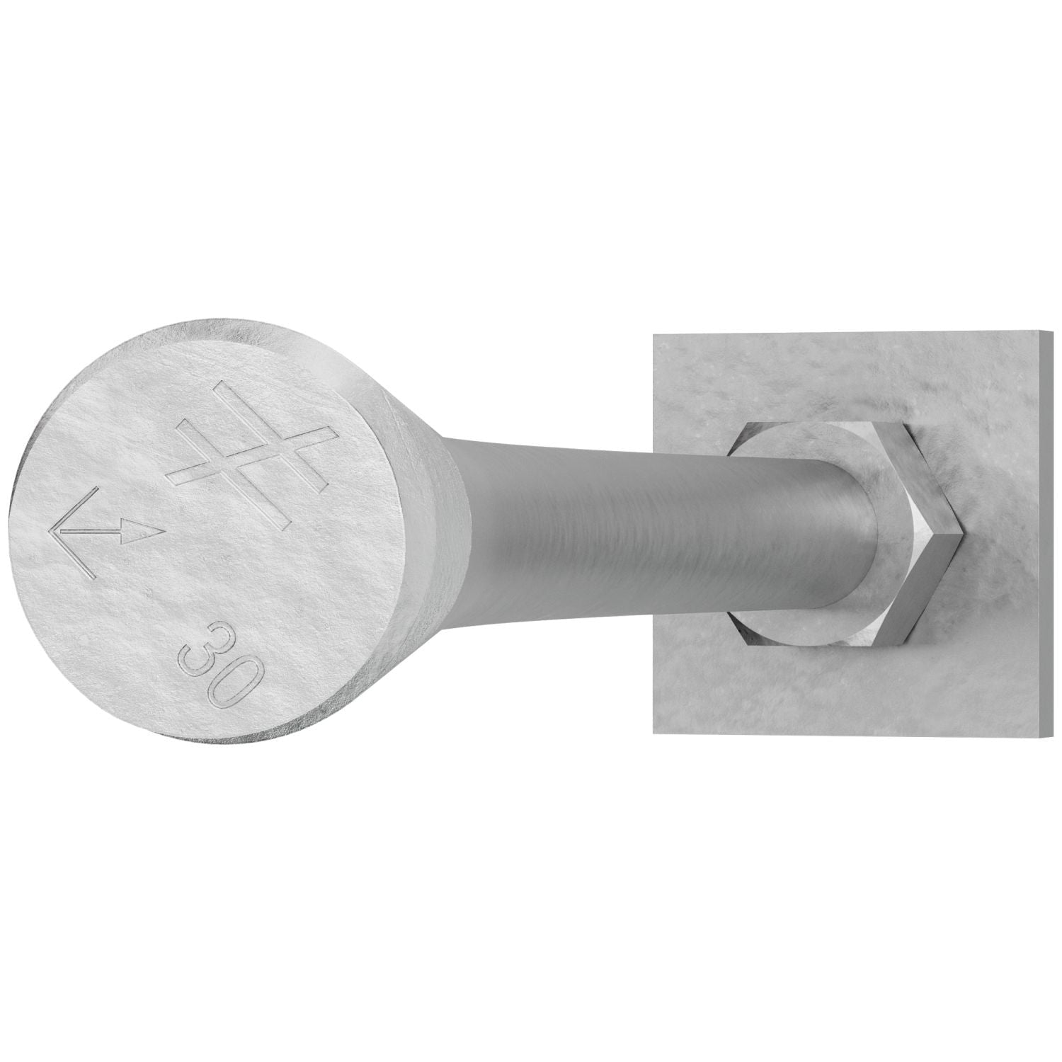 Simpson Strong-Tie SB1X30HDG SB 1-in. Dia. x 30-in. Hot-Dip Galvanized Anchor Bolt