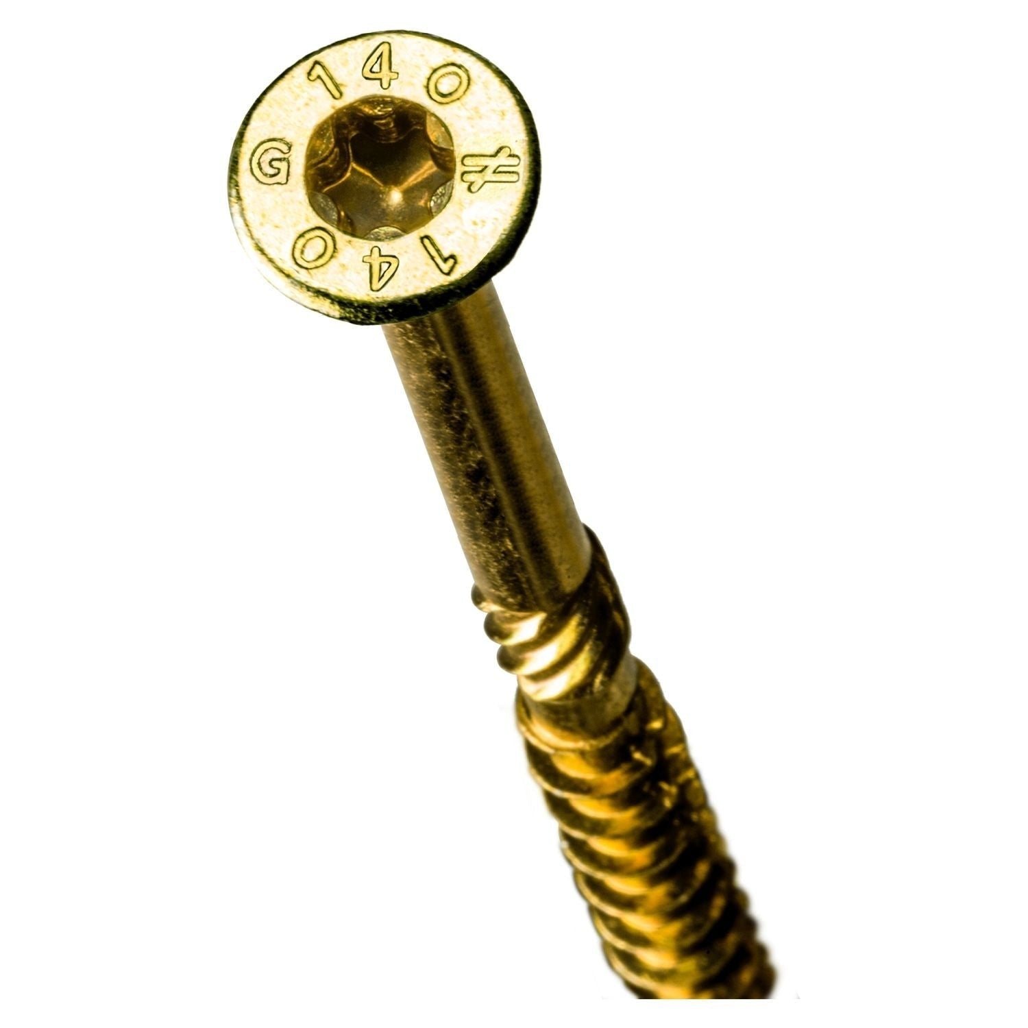 Simpson Strong-Tie SDCP22512 Strong-Drive SDCP TIMBER-CP Screw, 0.315-in. x 5-1/2-in. T40, Yellow Zinc, 250-Pack