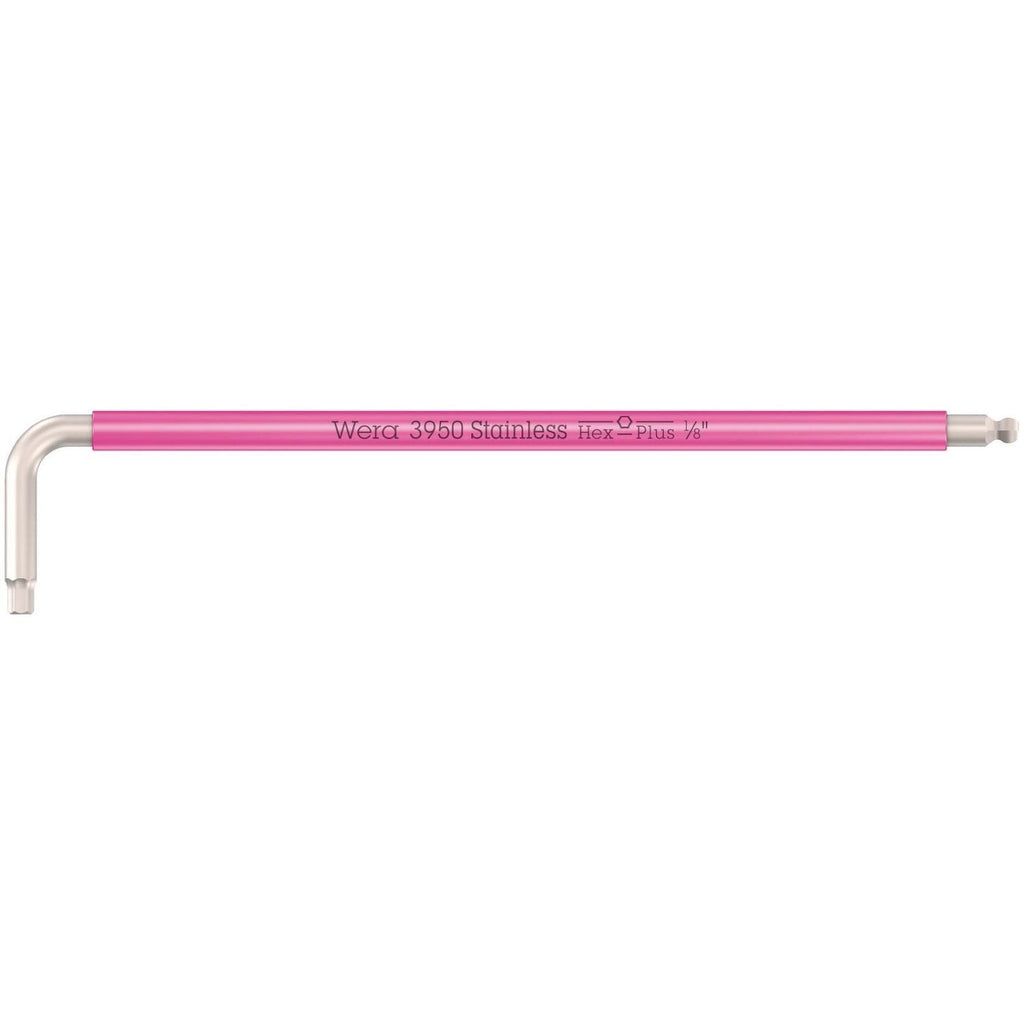 Wera 3950 Spkl Multicolour Imperial L-Keys, Imperial, Stainless, 1/8-in.x123-mm.