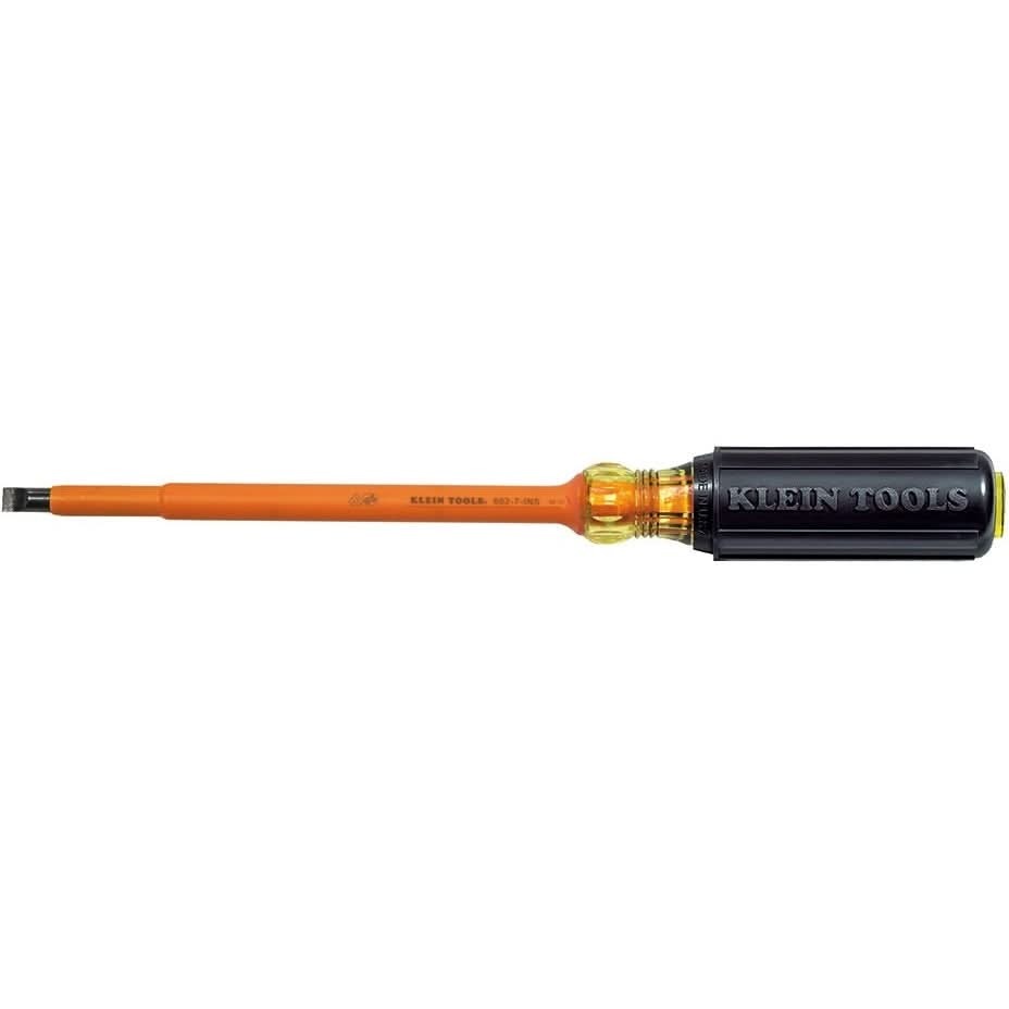 Klein 602-7-INS Insulated 5/16" Cabinet-Tip 7" Round-Shank Screwdriver