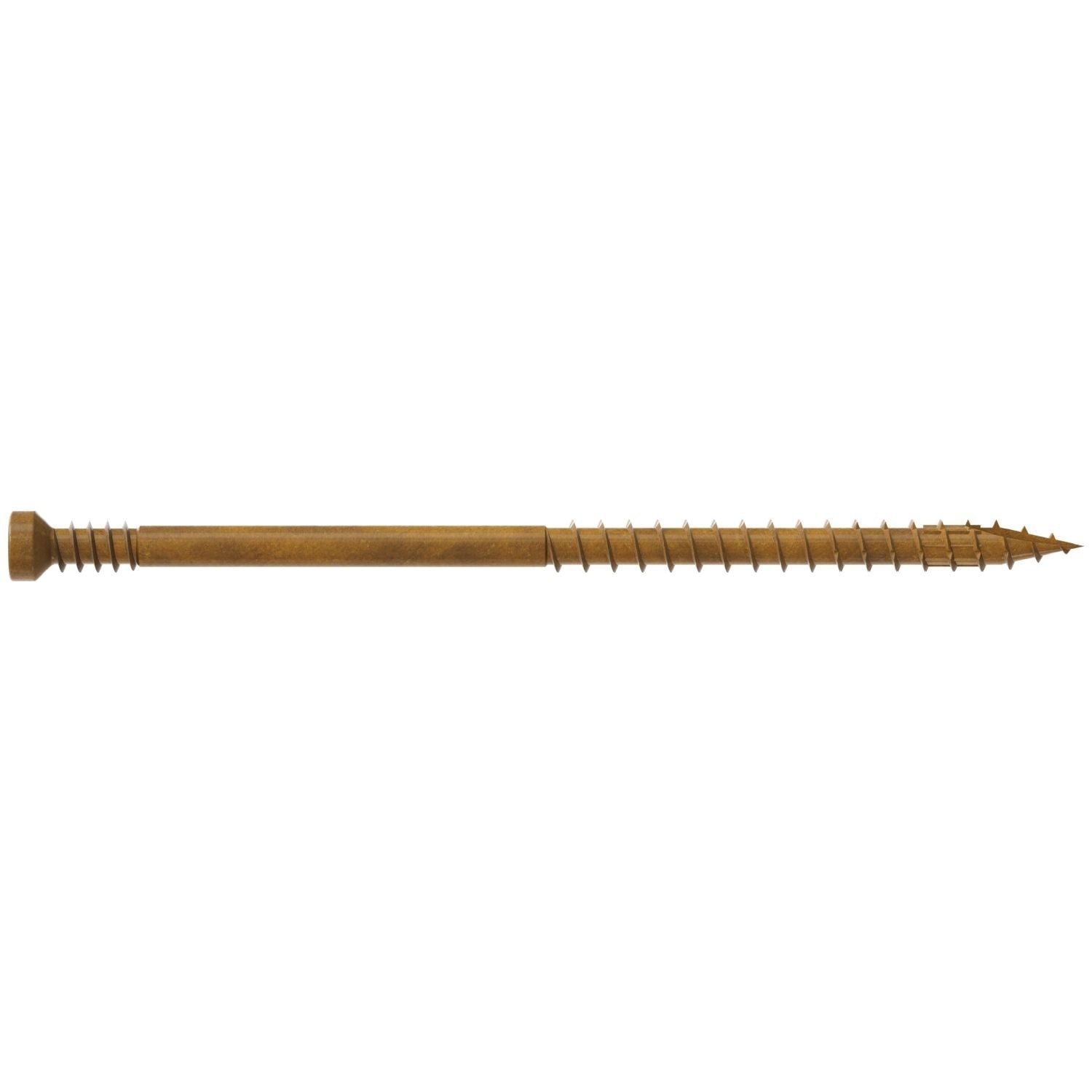 Simpson Strong-Tie FT07300MB Finish Trim Screw, #7 x 3-in. T10, Trim-Head, Quik Guard, Tan, 1750-Pack