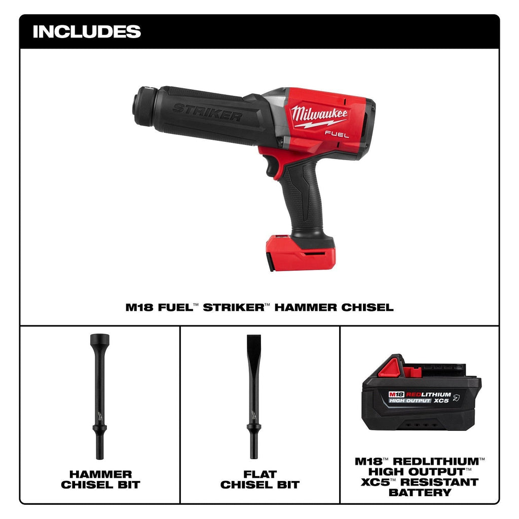 Milwaukee M18 FUEL STRIKER Hammer Chisel 5.0Ah Kit (3771-21)
