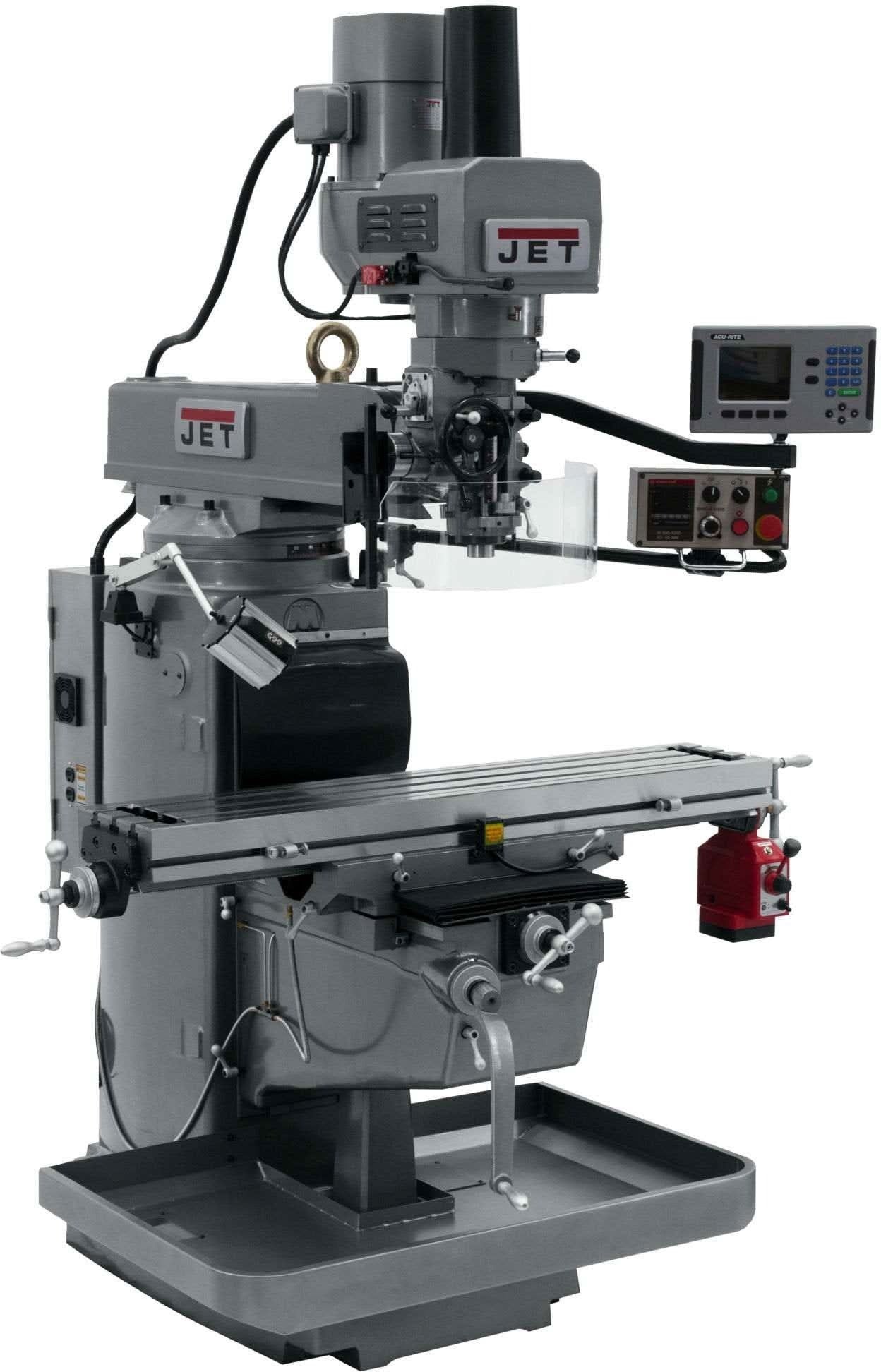 Jet Tools 690630 JTM-1050EVS2/230 Mill With 3-Axis Acu-Rite 200S DRO (Quill) With X-Axis Powerfeed