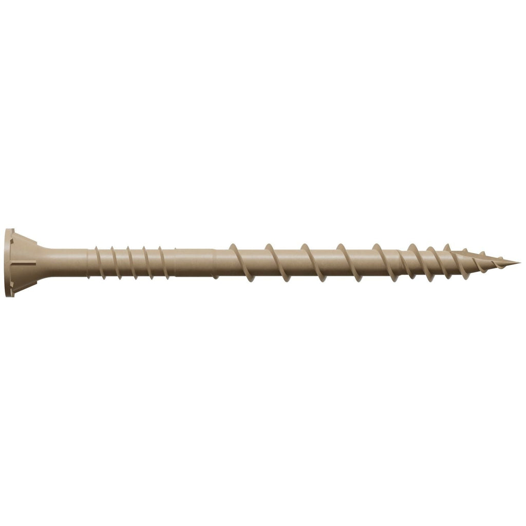 Simpson Strong-Tie DSVT212MB Deck-Drive DSV WOOD Screw, #10 x 2-1/2-in. T-25, Flat Head, Quik Guard, Tan, 1750-Pack
