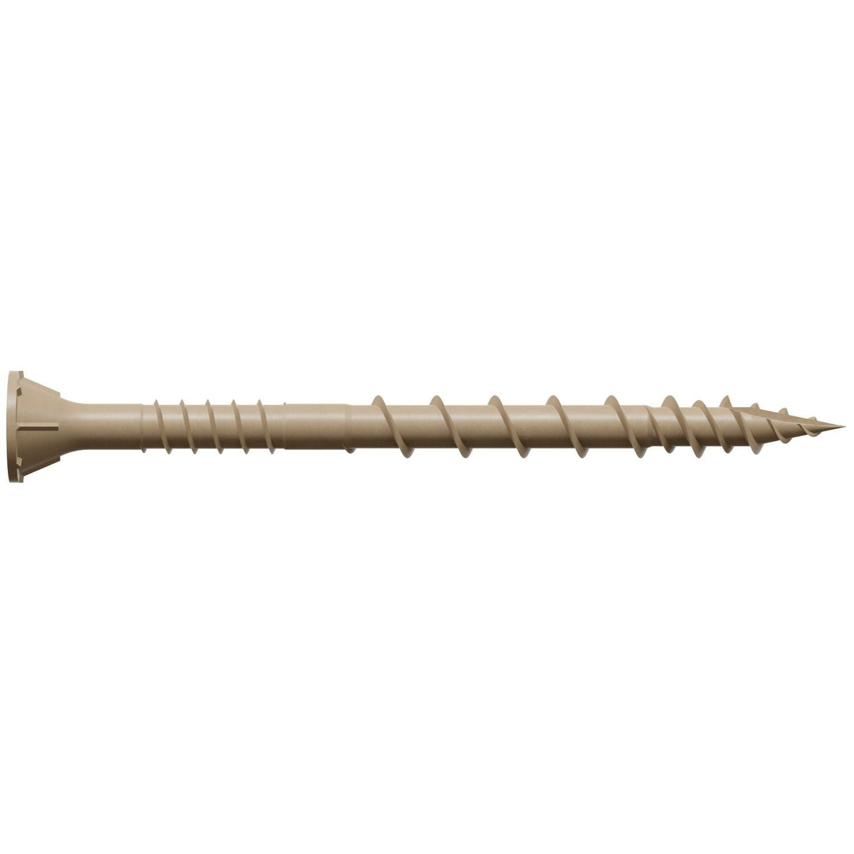 Simpson Strong-Tie DSVT212MB Deck-Drive DSV WOOD Screw, #10 x 2-1/2-in. T-25, Flat Head, Quik Guard, Tan, 1750-Pack