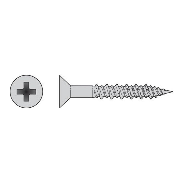 Simpson Strong-Tie T06J100FXM Marine Screw, Flat Head, #6 x 1-in. #2 Phillips Drive, Type 316, 1000-Pack