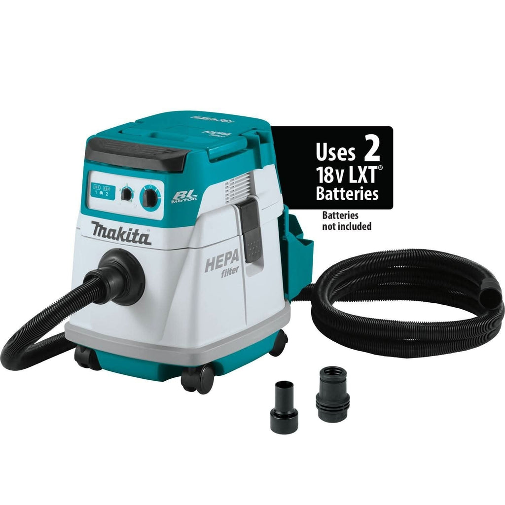 Makita XCV24ZX 36V (18V X2) LXT Brushless 4 Gallon HEPA Filter Dry Dust Extractor, Tool Only