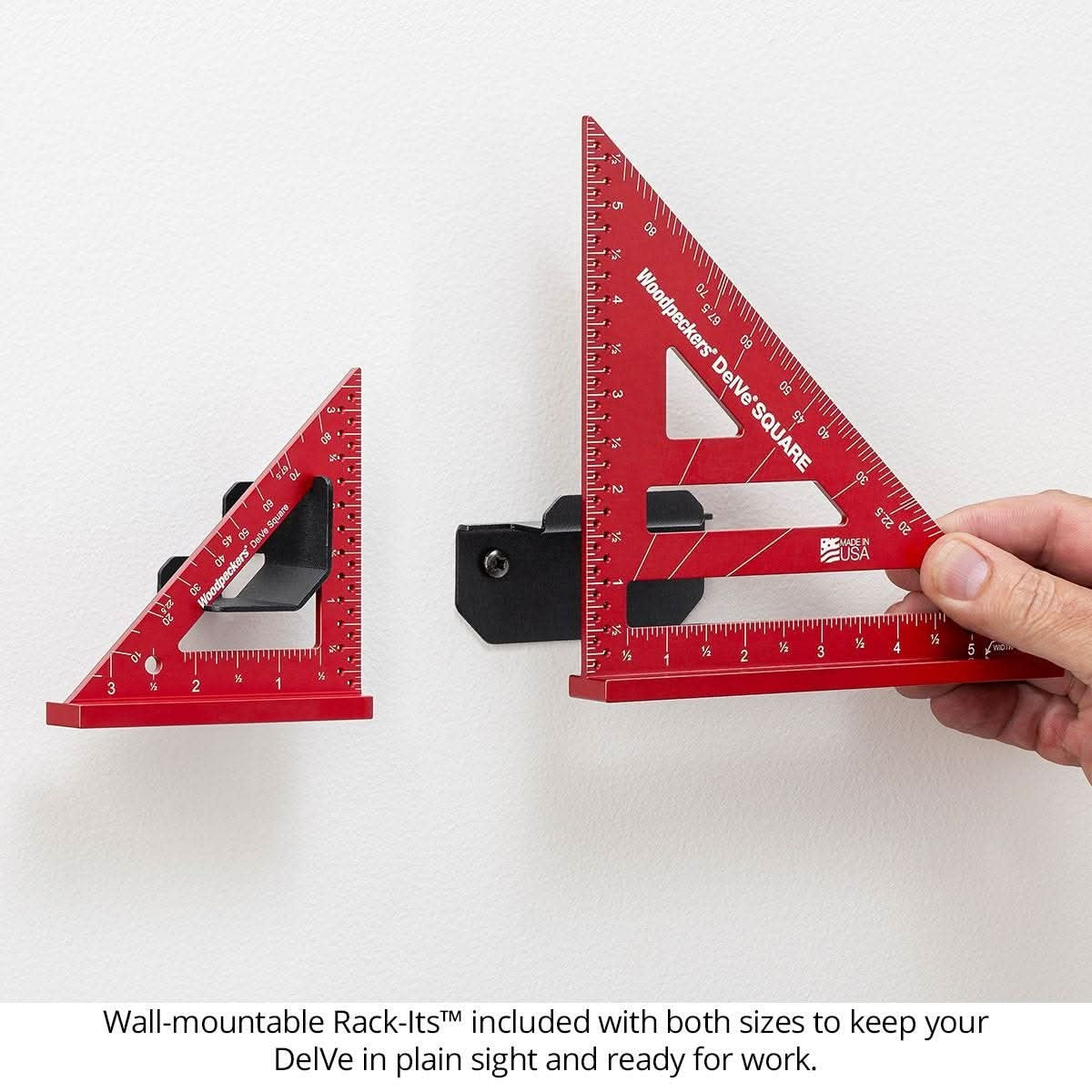 Woodpeckers DELVESQAL3 DelVe Square, 3.5 in. Aluminum + Rack-It