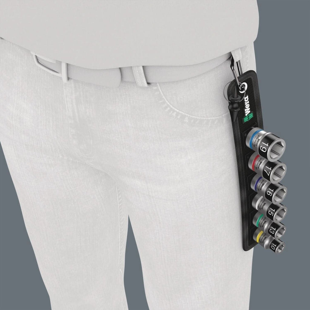Wera Belt C 1 Zyklop Socket Set With Holding Function, 1/2-in. Drive, 7-Pieces