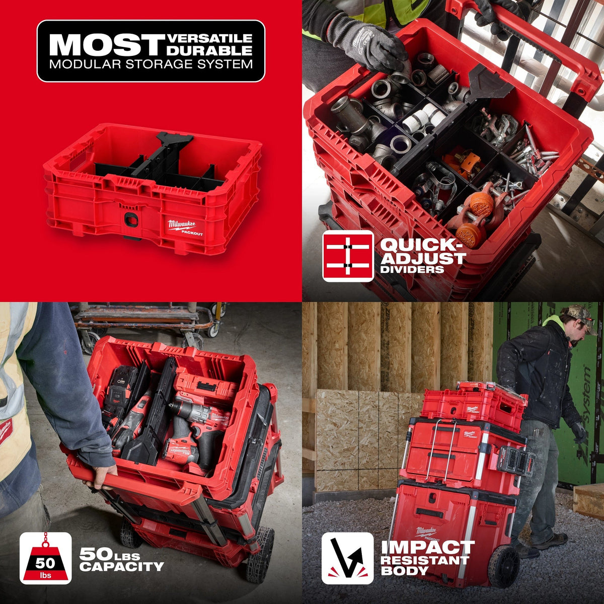 Milwaukee 48-22-8438 PACKOUT Low-Profile Crate