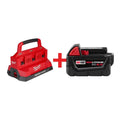 Milwaukee M18 PACKOUT 6-Bay Rapid Charger plus M18 REDLITHIUM XC 5.0Ah Battery Pack