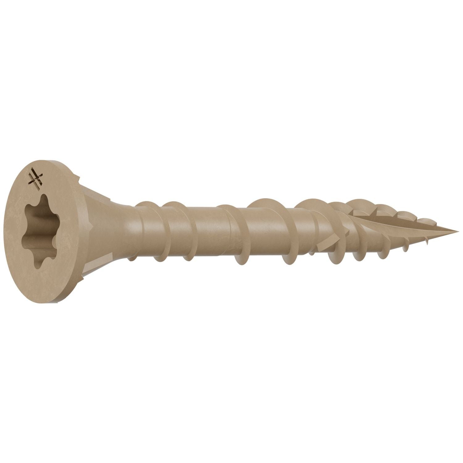 Simpson Strong-Tie DSVT114MB Deck-Drive DSV WOOD Screw, #8 x 1-1/4-in. T-25, Flat Head, Quik Guard, Tan, 1750-Pack