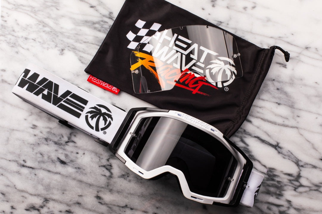 Heat Wave Billboard Icon WHITE MXG-250 Moto Goggle