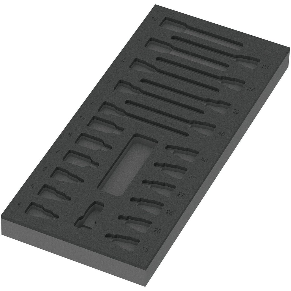 Wera 9823 Foam Insert Zyklop B 3/8-in. Bit Socket Set 1, Empty, 172x30x392-mm.