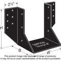 Simpson Strong-Tie OHU48-SDS3 OHU Black Powder-Coated Ornamental Joist Hanger for 4x8 w/ Strong-Drive SDS Screws