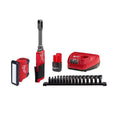 Milwaukee 3050-21 M12 FUEL INSIDER Extended Reach Box Ratchet with ROVER 700-Lumen Flood Light 2.5Ah Combo Kit