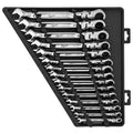 Milwaukee 48-22-9513 Metric Flex Head Ratcheting Combination Wrench, 15-Pieces