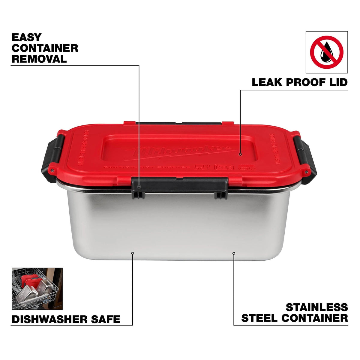 Milwaukee Stainless Steel Container for M18 Jobsite Lunch Warmer (49-16-0202)