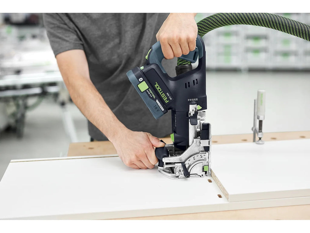 Festool Cordless 18V Domino Joiner DFC 500 E w/ 1066-Piece Tenon Assortment, Tool Only