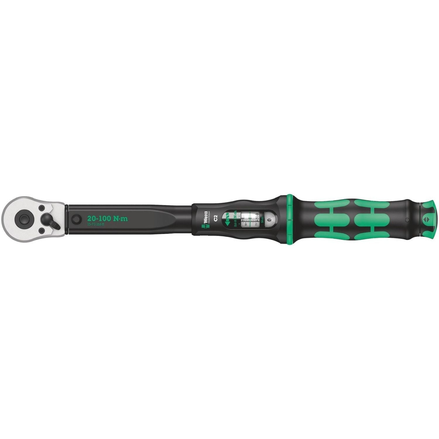 Wera Click-Torque C 2 Torque Wrench With Reversible Ratchet, 20-100 Nm, 1/2-in.x20-100 Nm