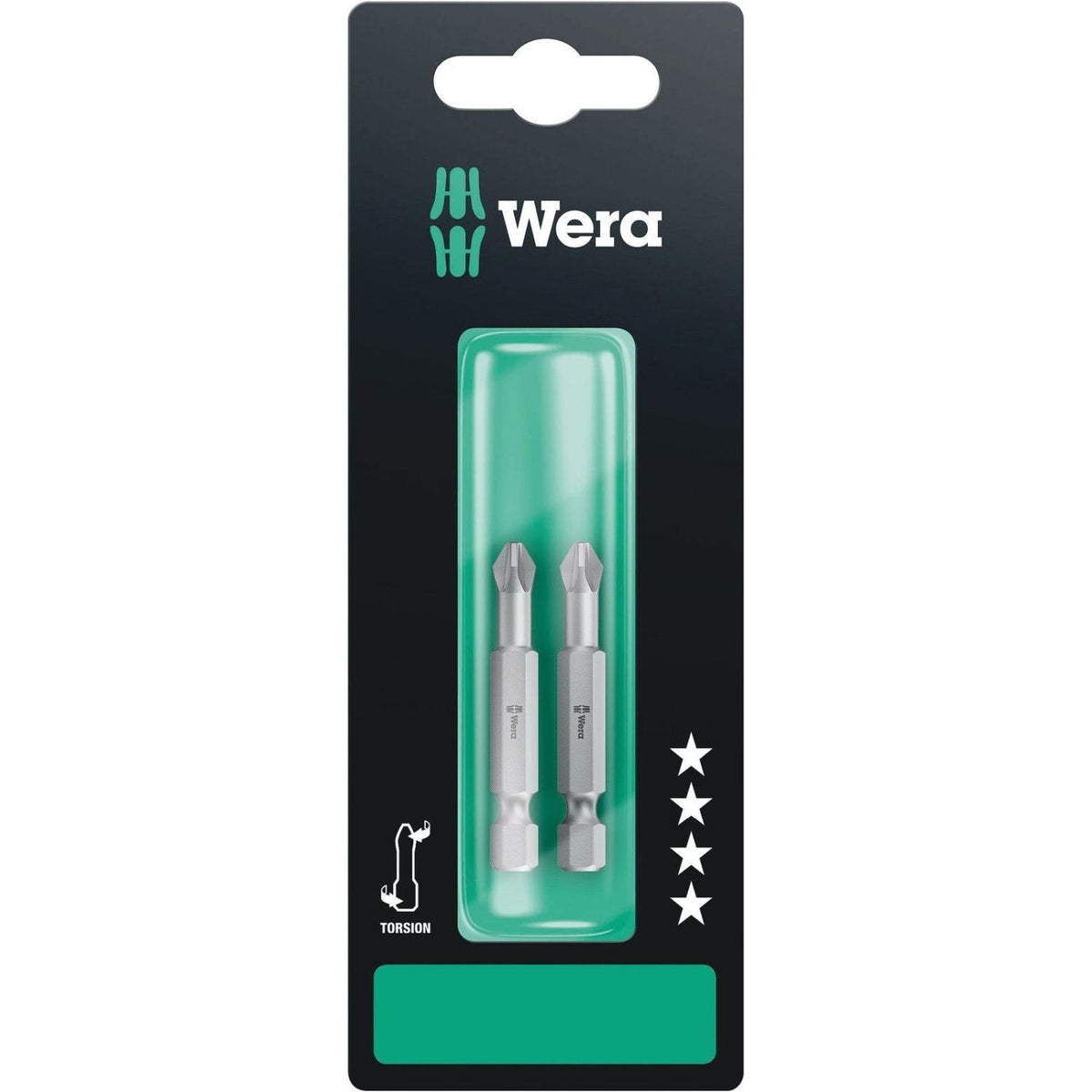 Wera 855/4 Tz SB Bit, Pz 2x50-mm., 2-Pieces