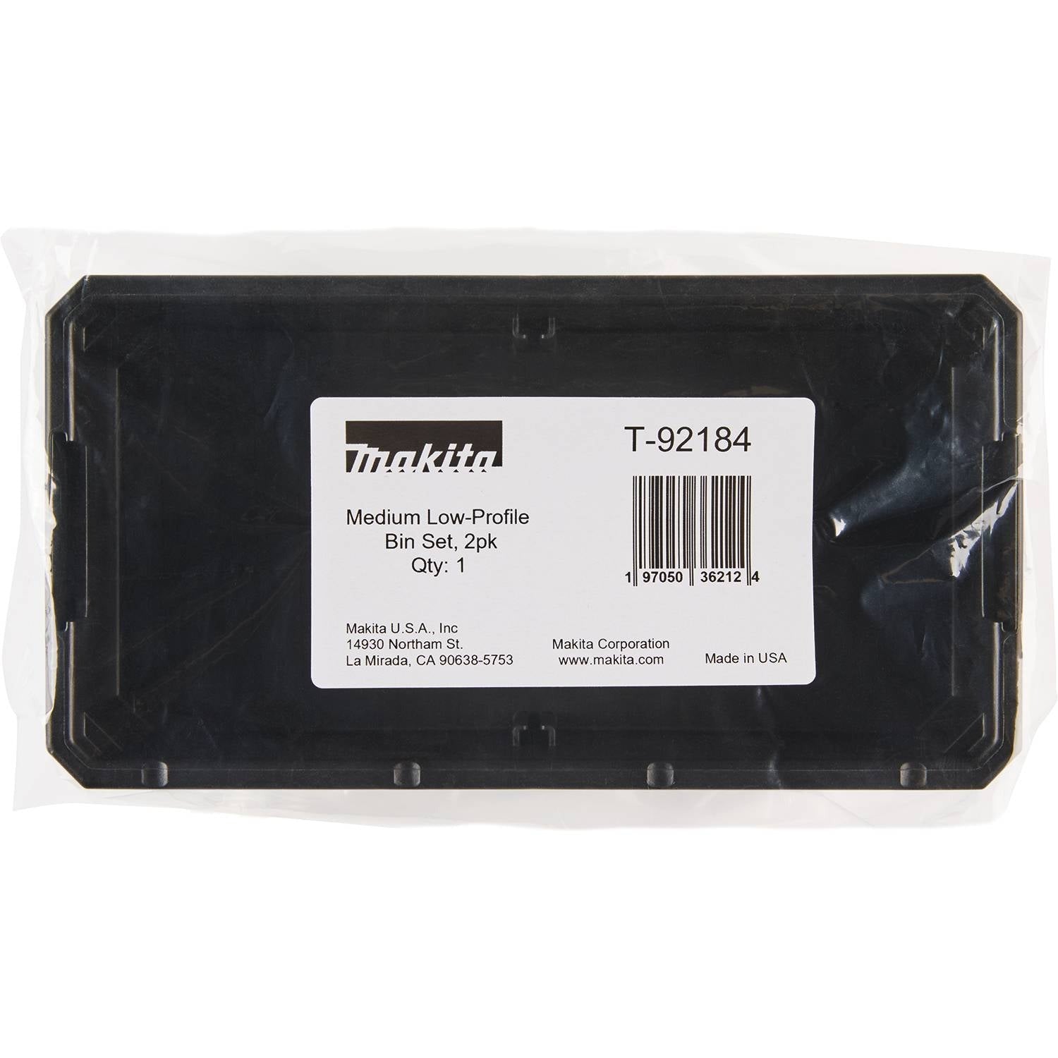 Makita T-92184 MAKTRAK Organizer Bin Set, Low-Profile Medium, 2-Pack