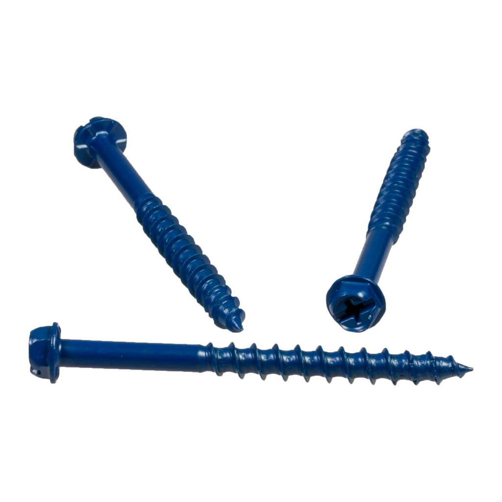 Simpson Strong-Tie TNT25234HC75 Titen Turbo, 1/4-in. x 2-3/4-in. Hex-Head Concrete and Masonry Screw, Blue, 75-Pack