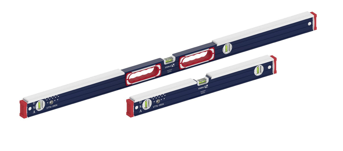 Stabila Limited Edition Patriotic Type 196 Heavy Duty Mason 24-in. and 48-in. Level Set (36250)