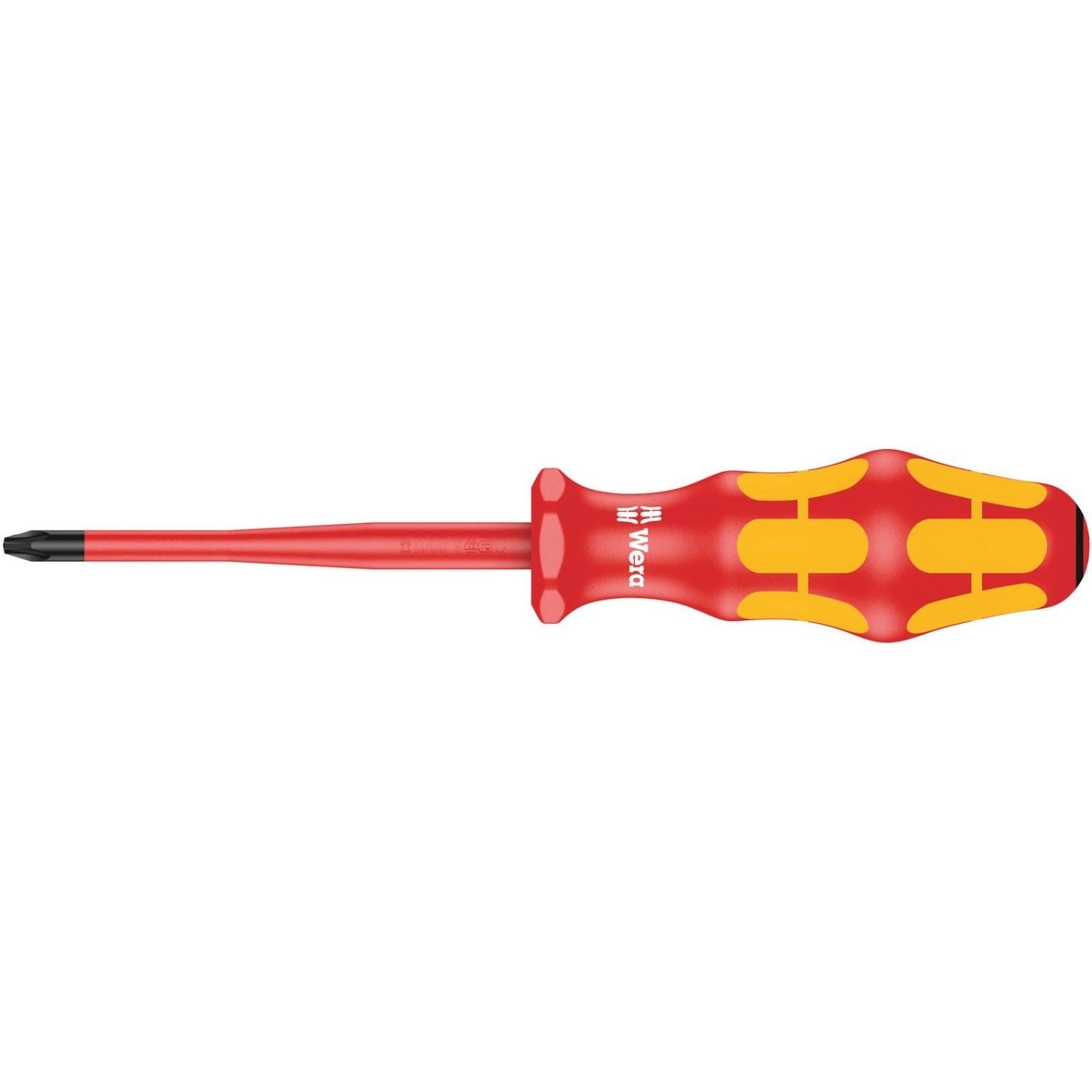 Wera 165 Is Pz VDE Insulated Screwdriver With Reduced Blade Diameter For Pozidriv Screws, Pz 2x100-mm.