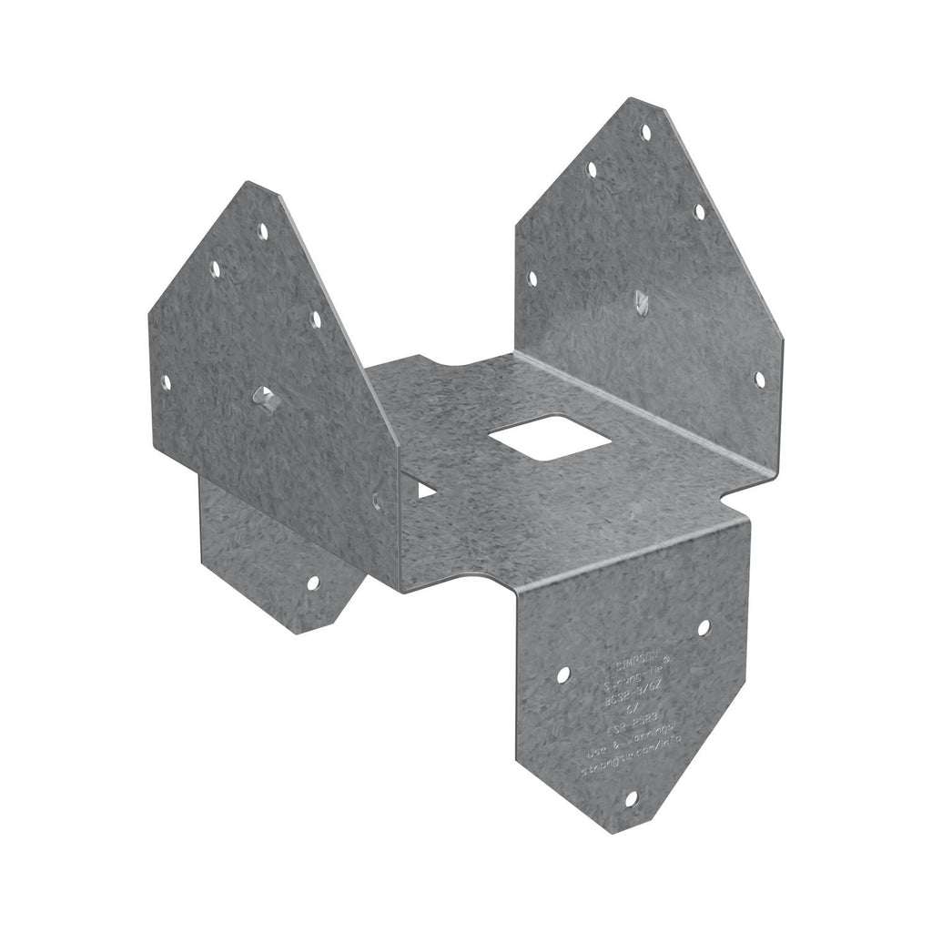 Simpson Strong-Tie BCS ZMAX Galvanized Post Cap for Triple 2x Beam, 6x Post (BCS2-3/6Z)