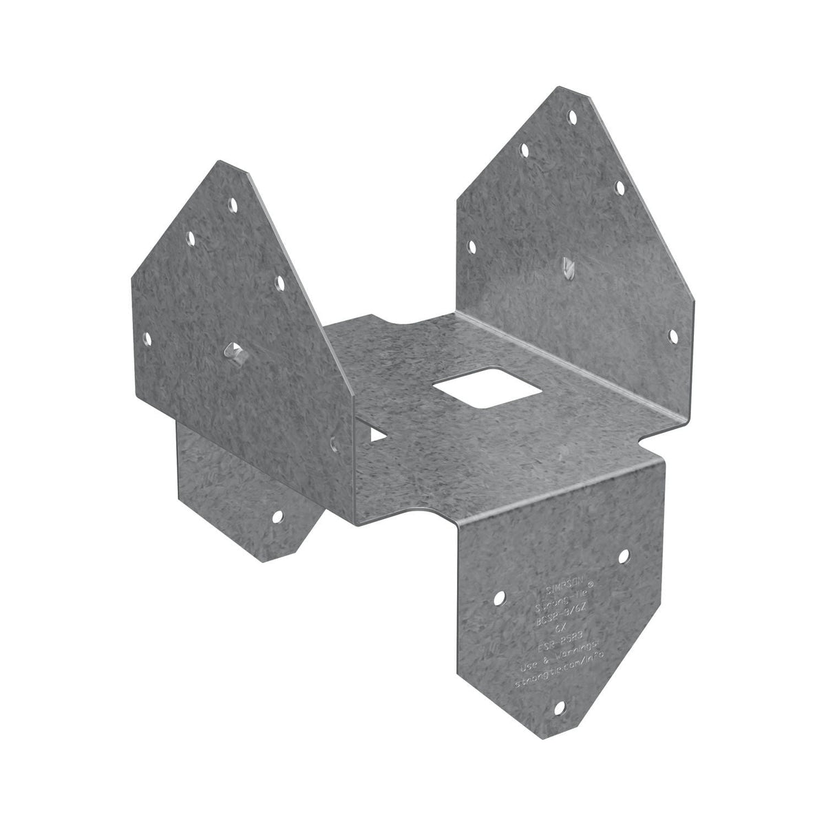 Simpson Strong-Tie BCS ZMAX Galvanized Post Cap for Triple 2x Beam, 6x Post (BCS2-3/6Z)