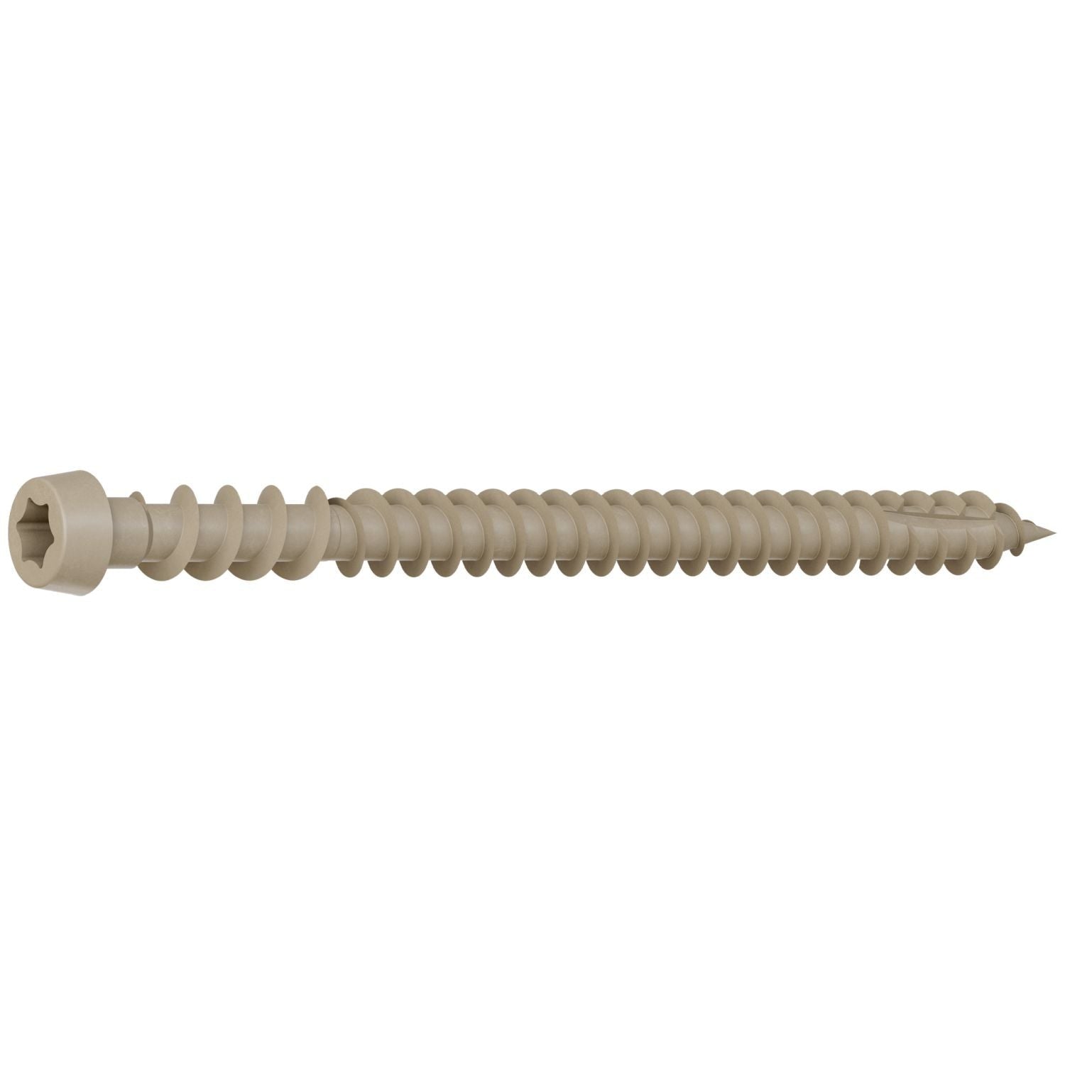 Simpson Strong-Tie DCU234TN02MB Deck-Drive DCU COMPOSITE Screw, #10 x 2-3/4-in. T20, Quik Guard, Tan 02, 1750-Pack