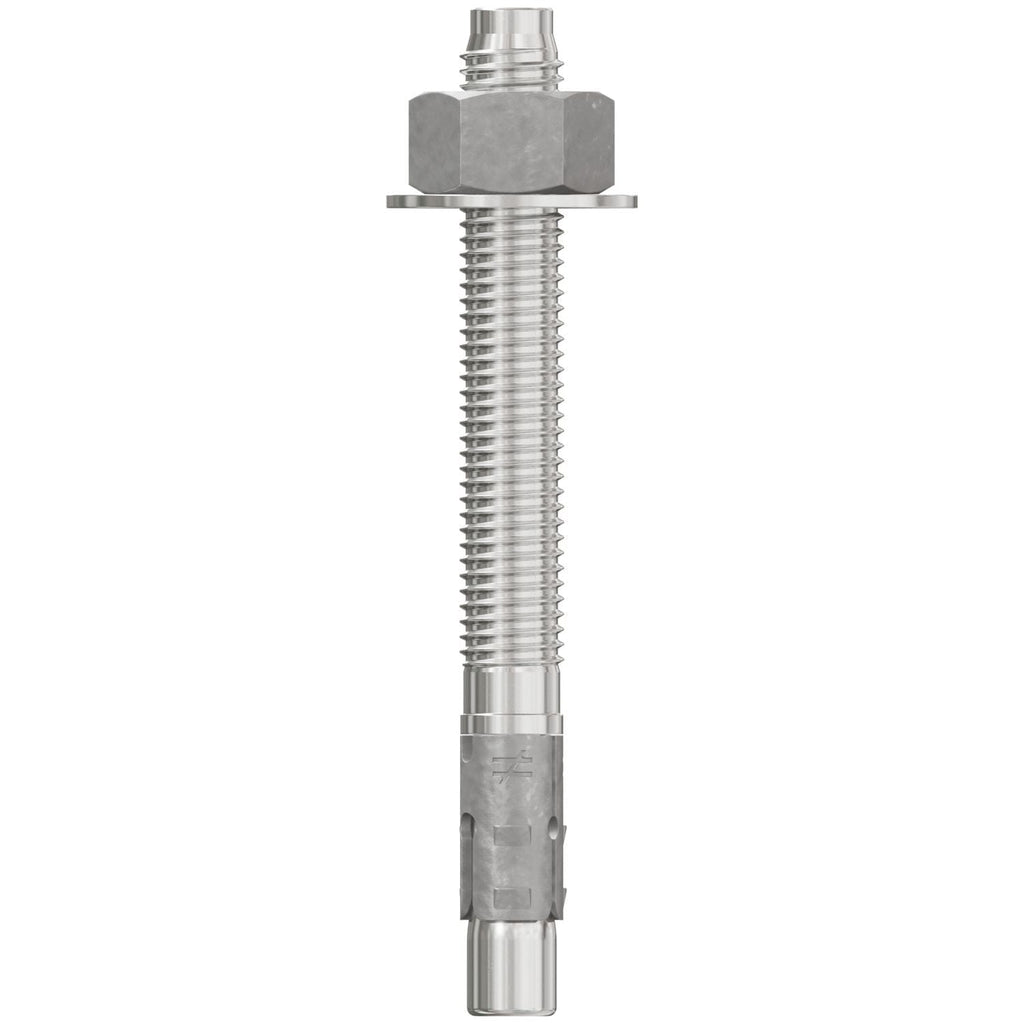 Simpson Strong-Tie STB2-62600S4F20 Strong-Bolt 2, 5/8-in. x 6-in. Type 304 Stainless-Steel Wedge Anchor, Fully Assembled, 20-Pack