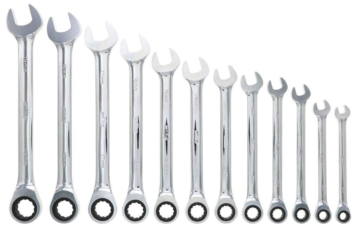 Wiha 30391 Combination Metric Ratchet Wrenches 12 Piece Set