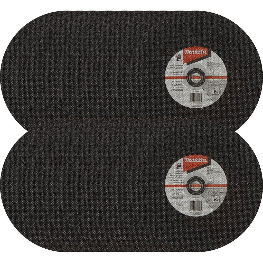Makita E-04983-25 14" x .110" x 1" Type 1 30 Grit Thin Cut-Off Wheel for Aluminum Cutting, 25/pk