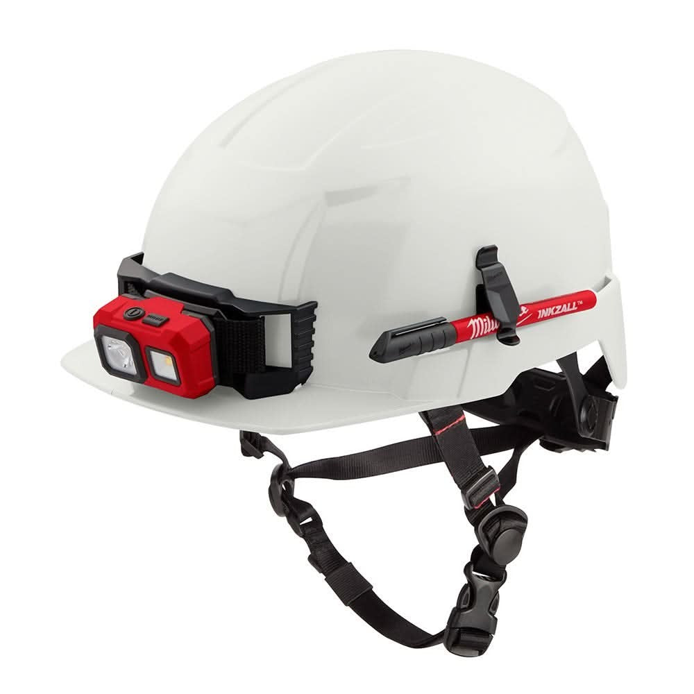Milwaukee 48-73-1321 White Front Brim Safety Helmet - Type 2, Class E