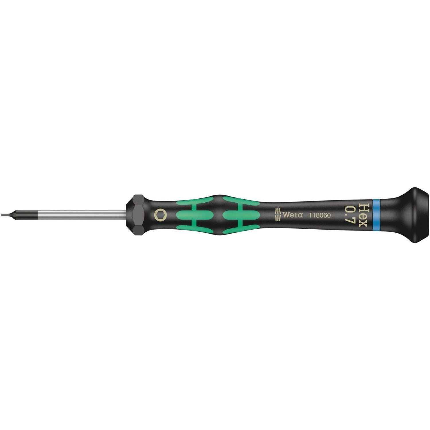 Wera 2054 Screwdriver For Hexagon Socket Screws For Electronic Applications, 0.7x40-mm.