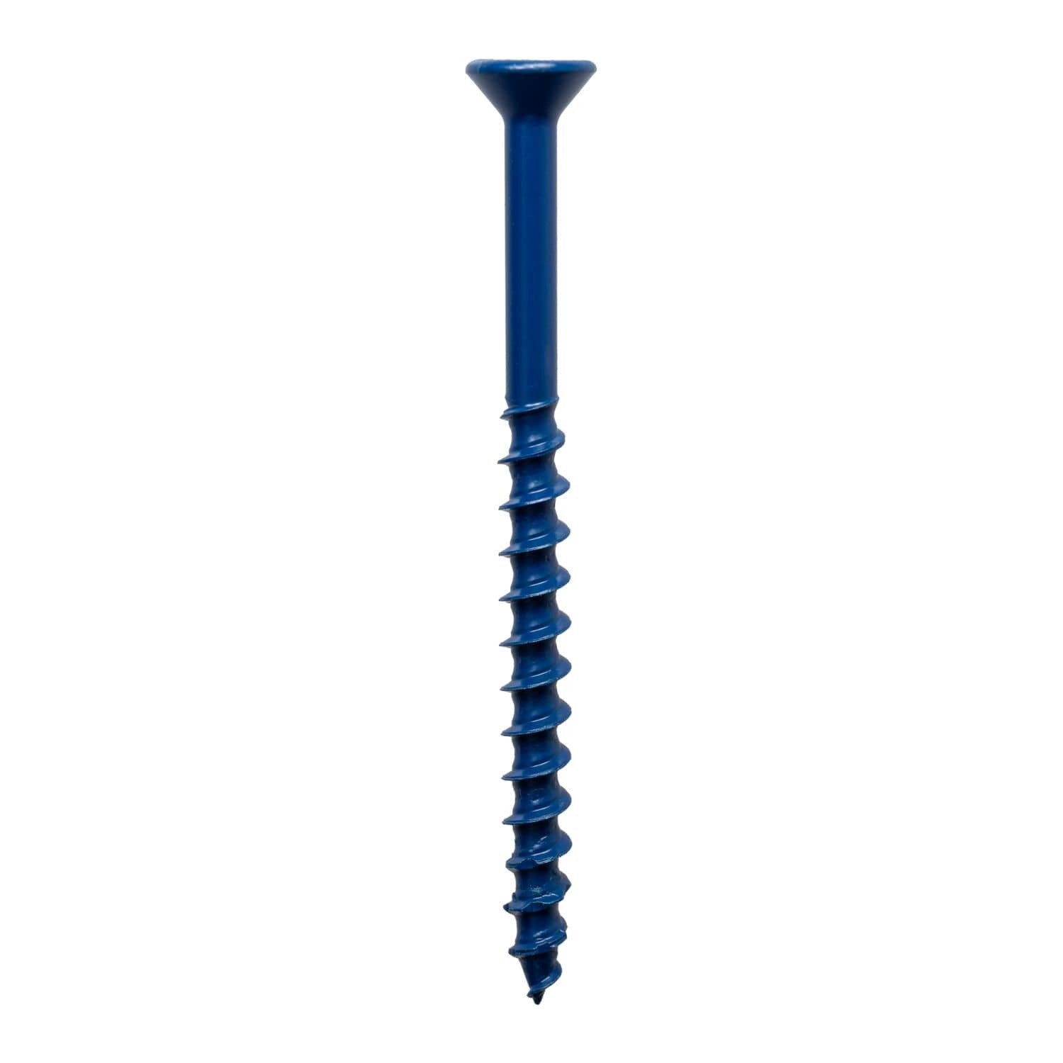 Simpson Strong-Tie TNT18234TFC75 Titen Turbo, 3/16-in. x 2-3/4-in. 6-Lobe Flat-Head Concrete and Masonry Screw, Blue, 75-Pack