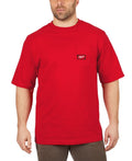 Milwaukee 601R Red Short Sleeve Heavy Duty Pocket Tee