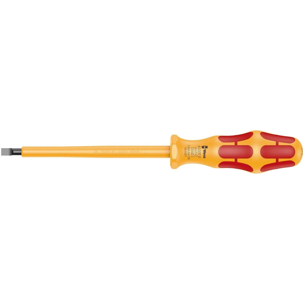 Wera 1060 I Vde-insulated Kraftform Slotted Screwdriver, 1x5.5x125-mm.